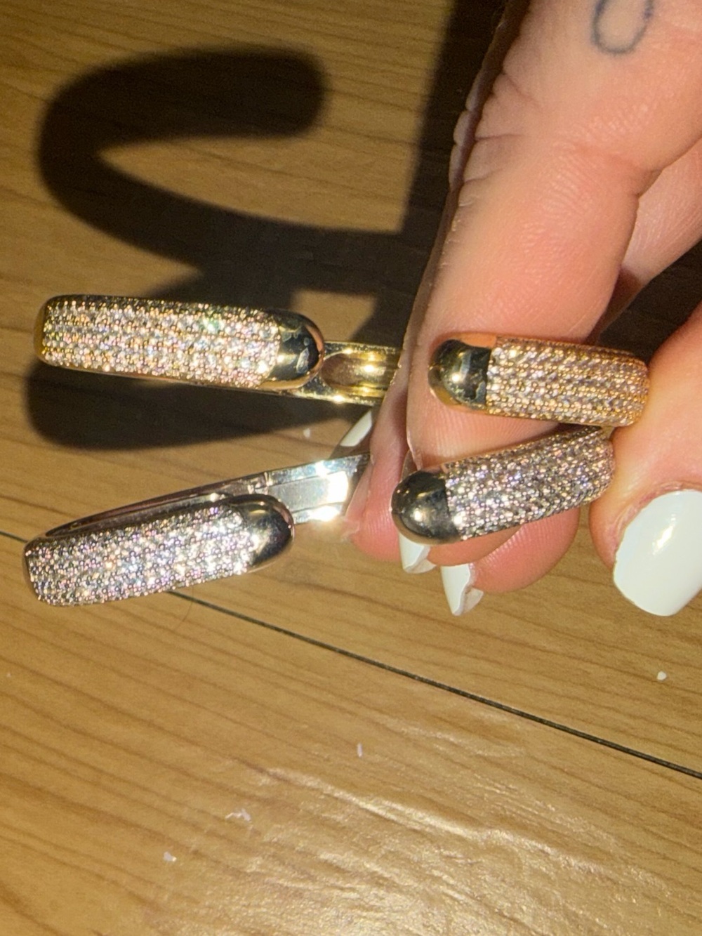 Gold Tone Rhinestone Eyelash Curler - Sparkling Pink Gold Finish